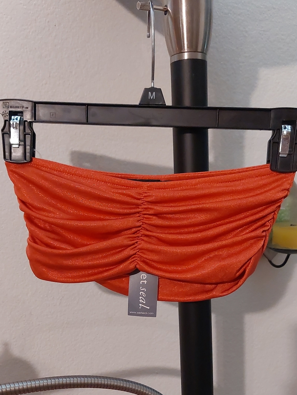 Vintage Y2K Metallic Orange Bandeau